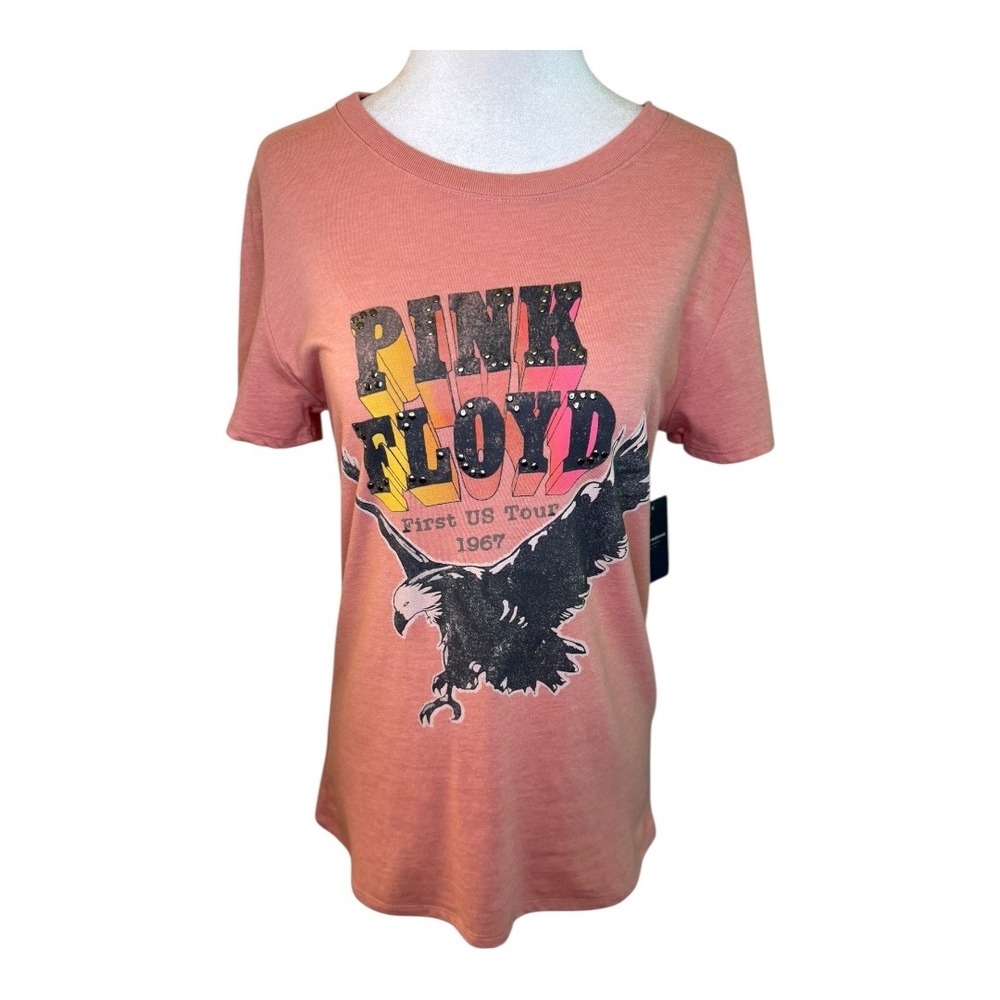 NEW Lucky Brand Pink Floyd Graphic T-Shirt 1967‎ Tour Eagle Print Small NWT